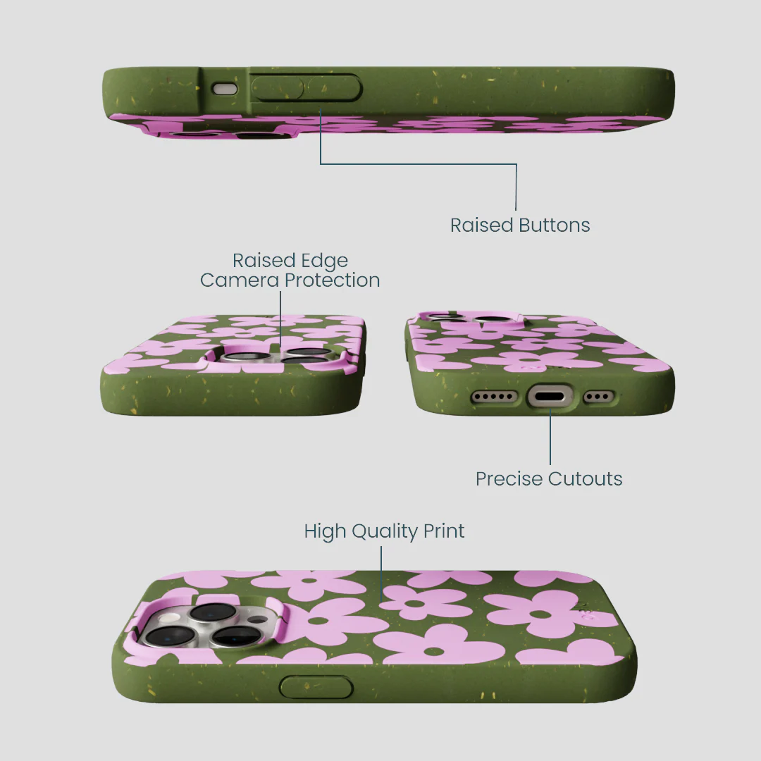 Forest Floor Pink Blooms iPhone 14 Pro Case - Image 3