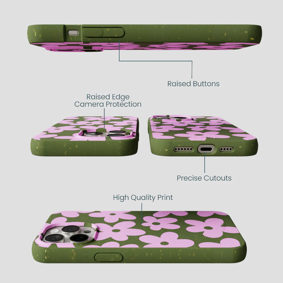 Forest Floor Pink Blooms iPhone 15 Pro Max Case - Image 3