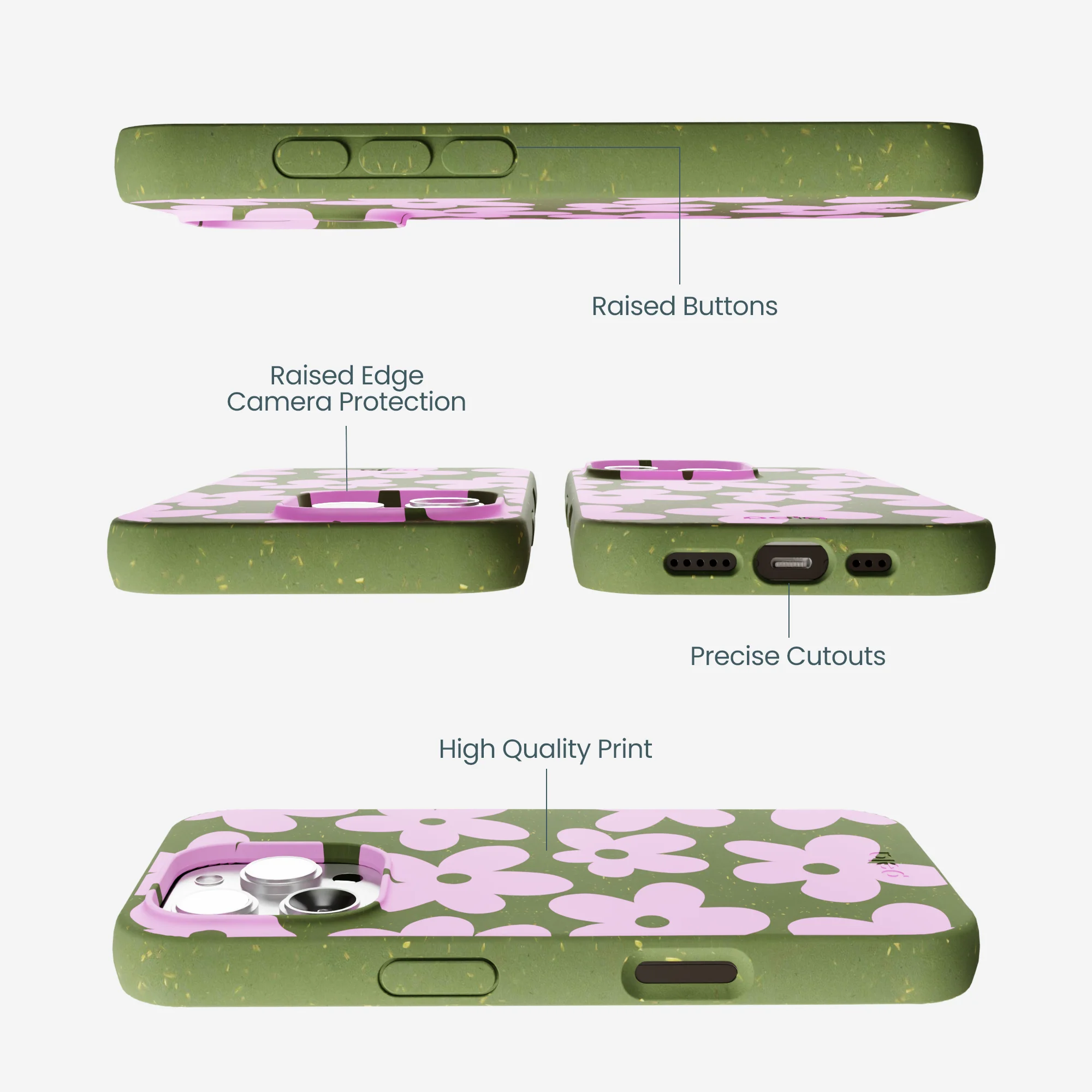 Forest Floor Pink Blooms iPhone 16 Pro Max Case - Image 3