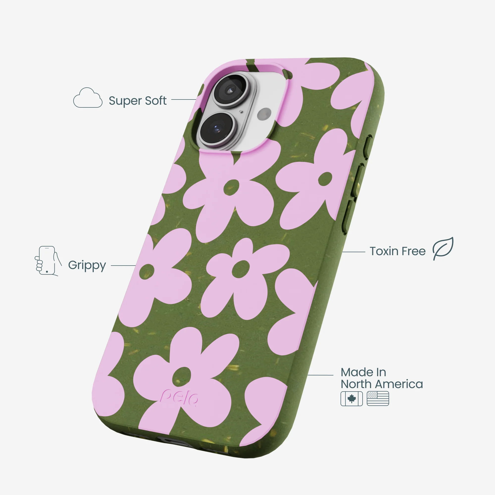 Forest Floor Pink Blooms iPhone 17 Case - Image 4