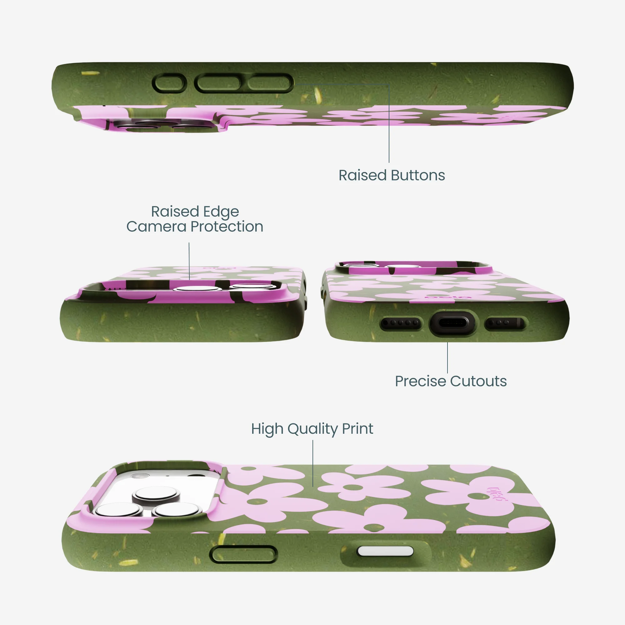 Forest Floor Pink Blooms iPhone 17 Pro Case - Image 3