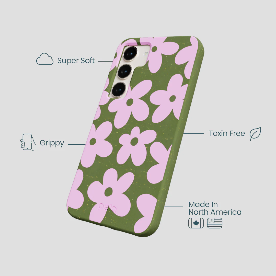 Forest Floor Pink Blooms Samsung Galaxy S24 Case - Image 4