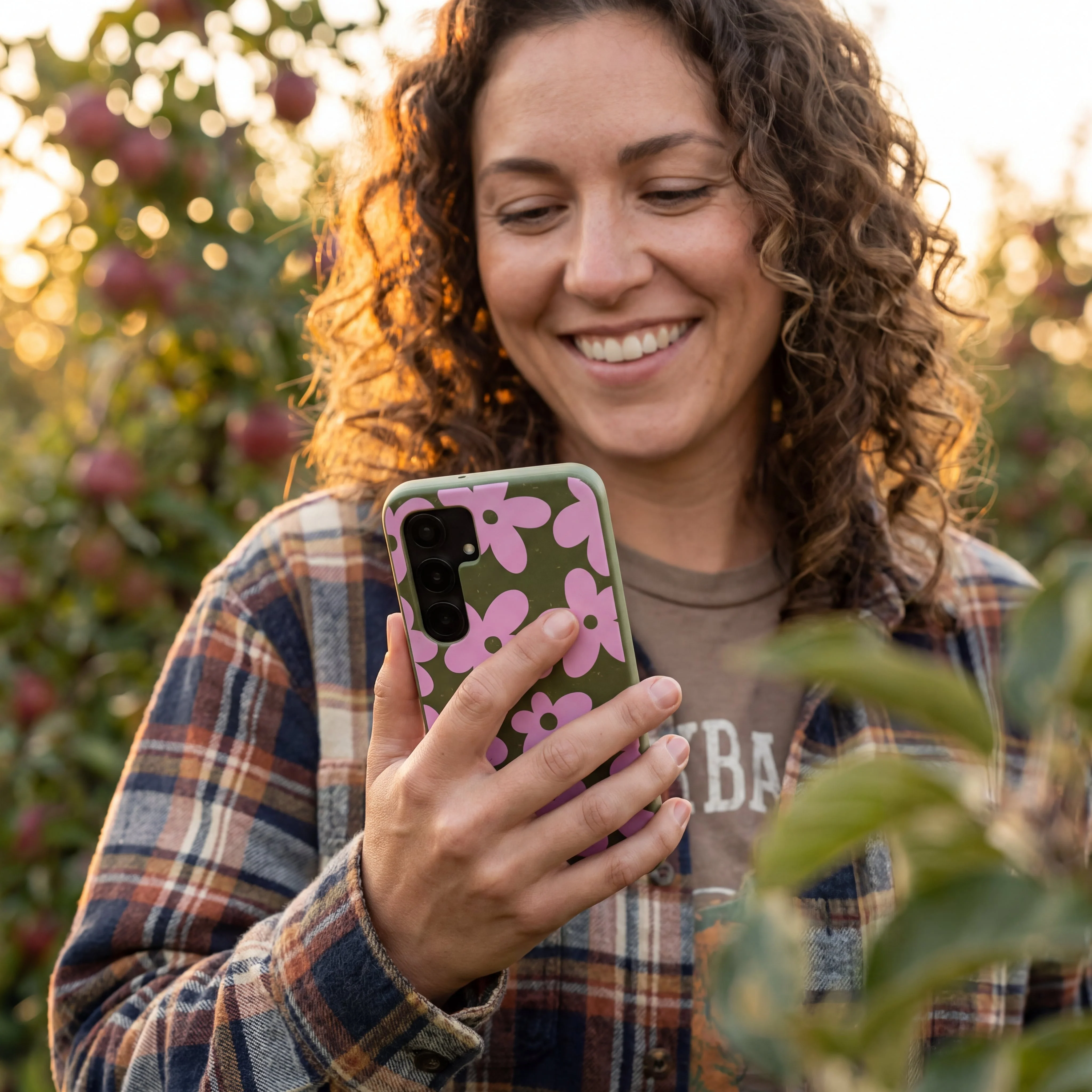 Forest Floor Pink Blooms Samsung Galaxy S24+(Plus) Case - Image 2