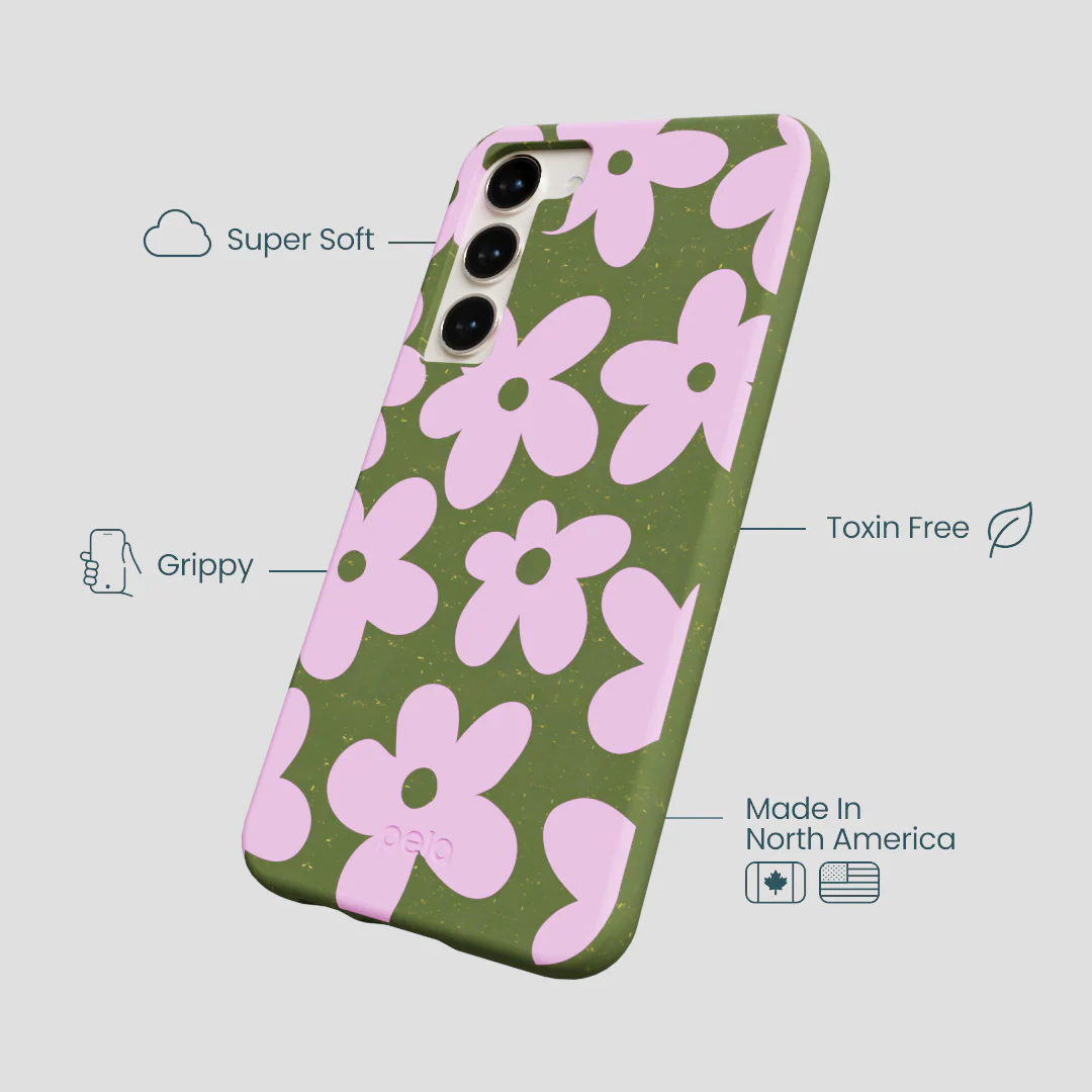 Forest Floor Pink Blooms Samsung Galaxy S24+(Plus) Case - Image 4