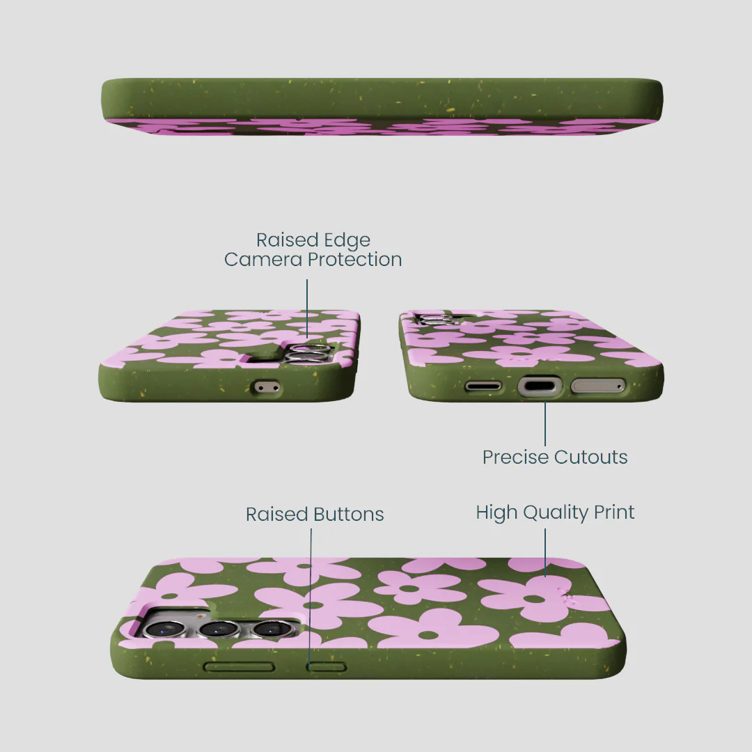 Forest Floor Pink Blooms Samsung Galaxy S25 Case - Image 3