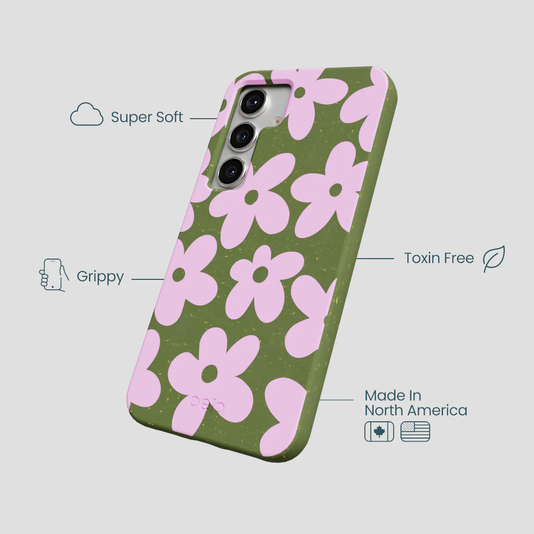 Forest Floor Pink Blooms Samsung Galaxy S25 Case - Image 4