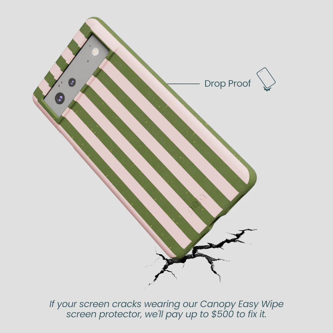 Forest Floor Strawberry Matcha Stripes Google Pixel 6 Case - Image 5