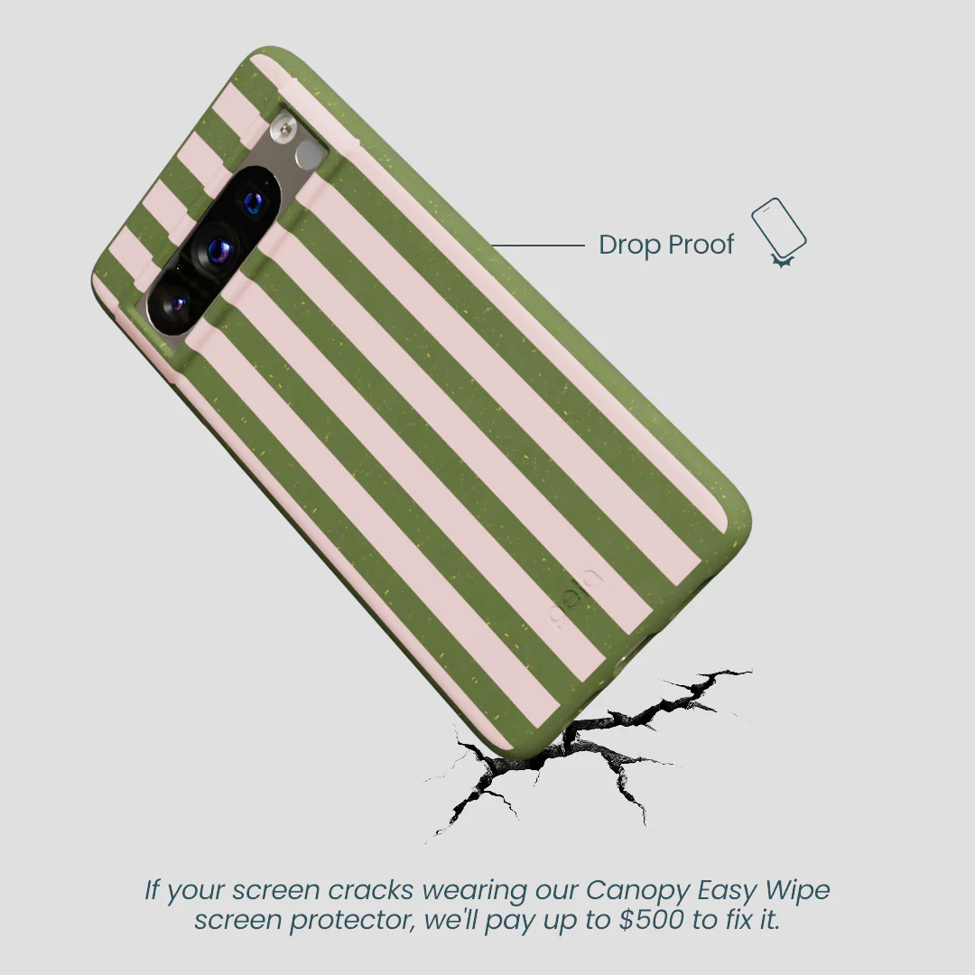 Forest Floor Strawberry Matcha Stripes Google Pixel 8 Pro Case - Image 5