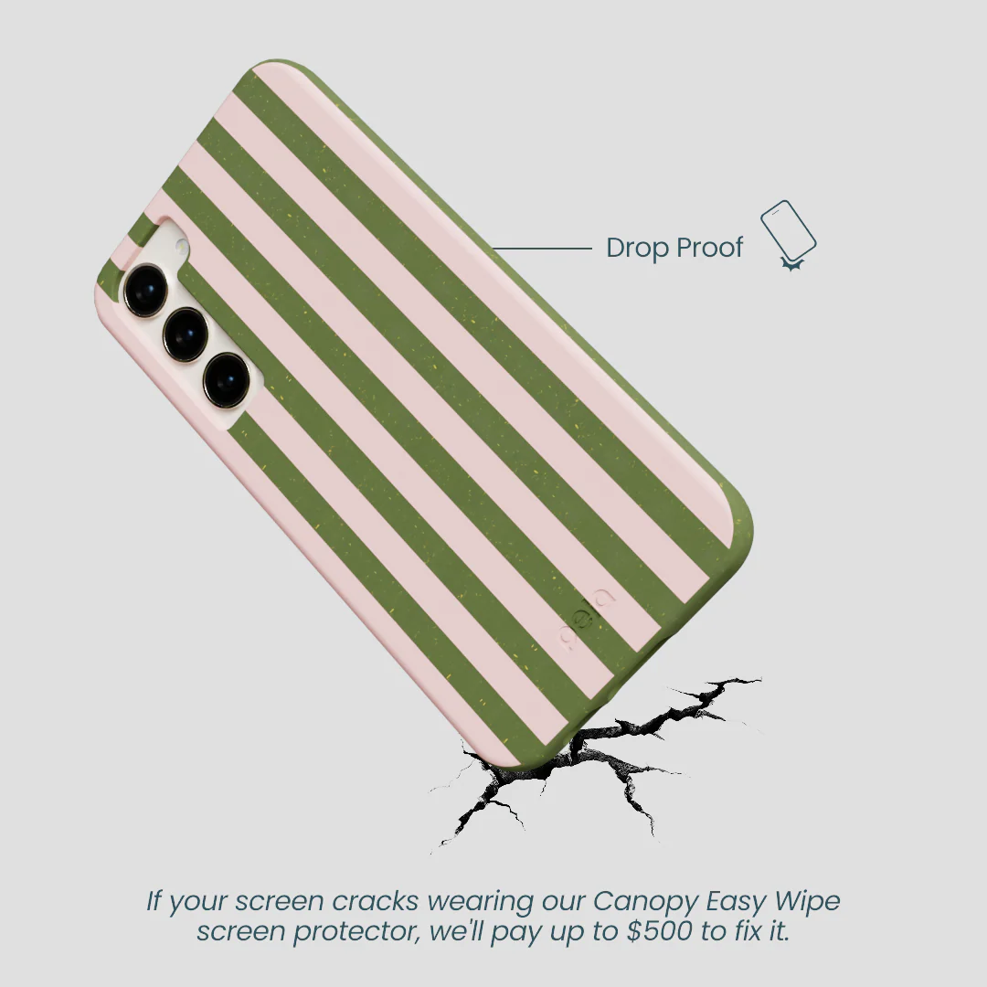Forest Floor Strawberry Matcha Stripes Samsung Galaxy S23+(Plus) Case - Image 5