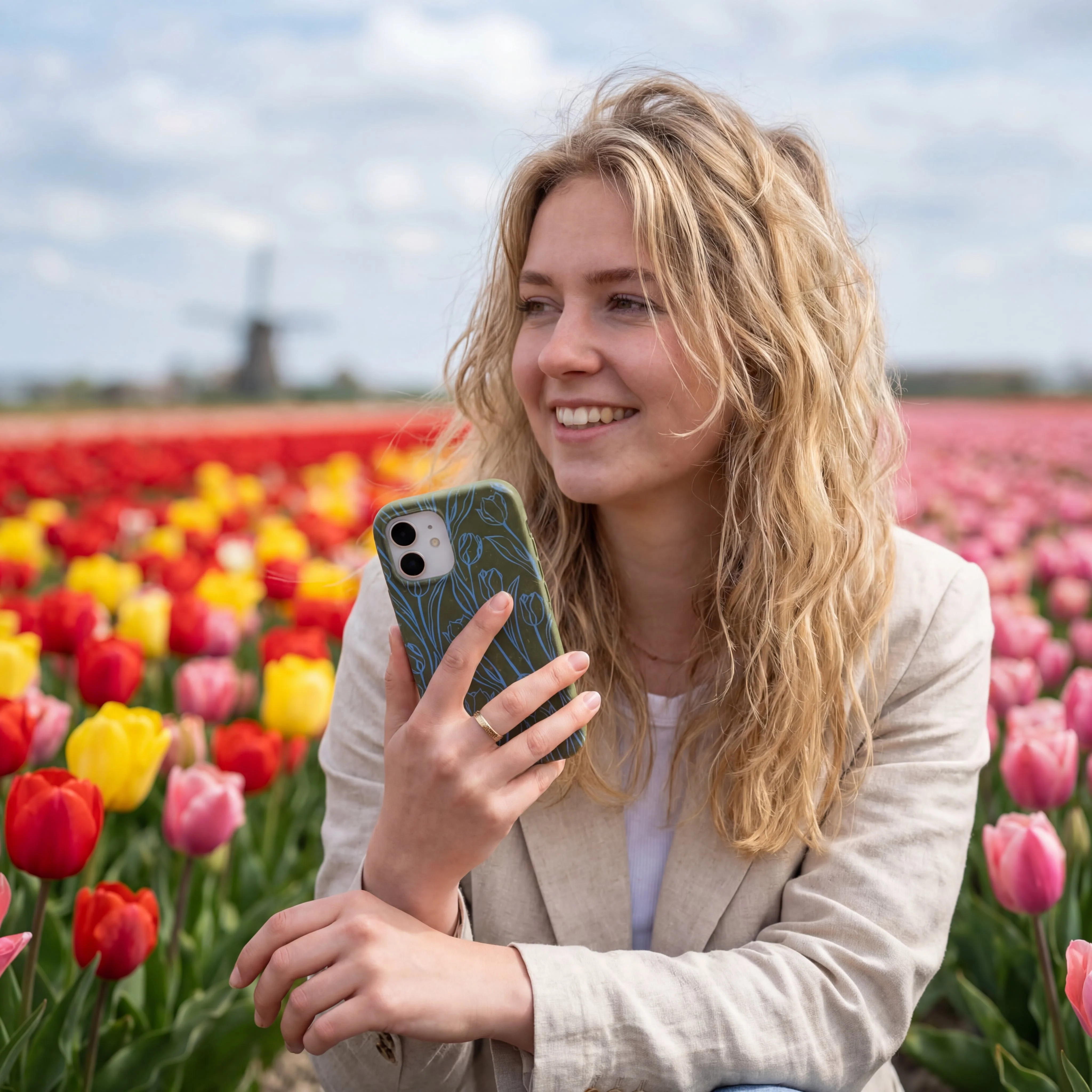 Forest Floor Tulip Dreams iPhone 15 Pro Case - Image 2