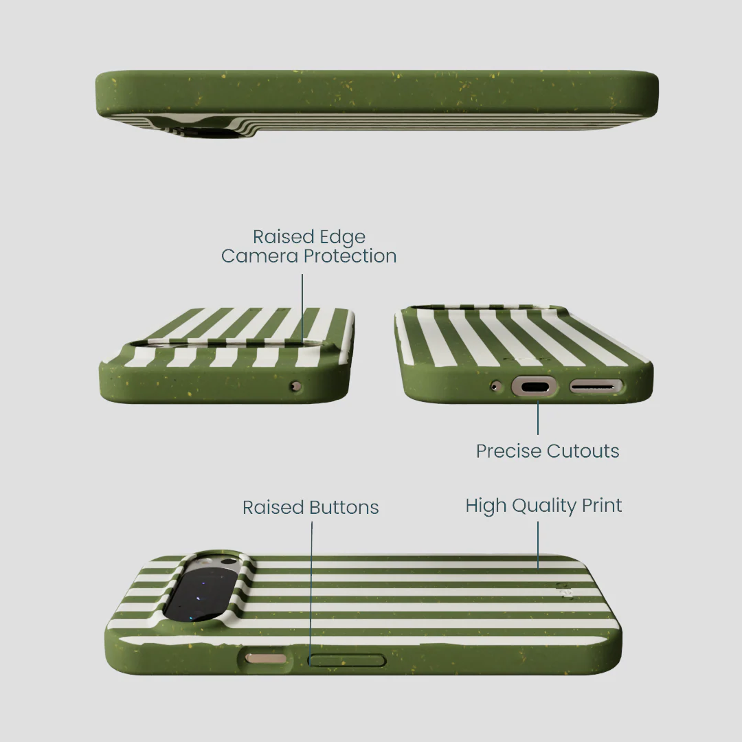 Forest Floor Vanilla Stripes Google Pixel 9/9 Pro Case - Image 3