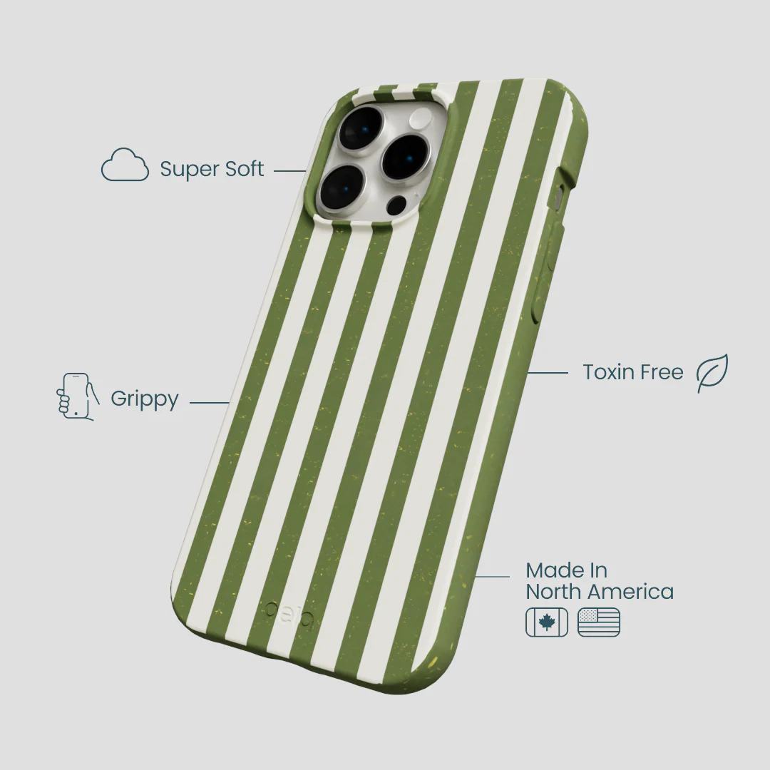 Forest Floor Vanilla Stripes iPhone 14 Pro Max Case - Image 4