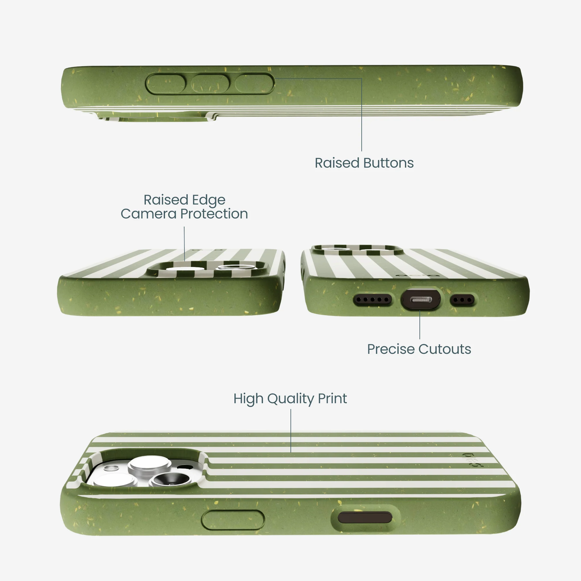 Forest Floor Vanilla Stripes iPhone 16 Pro Max Case - Image 3