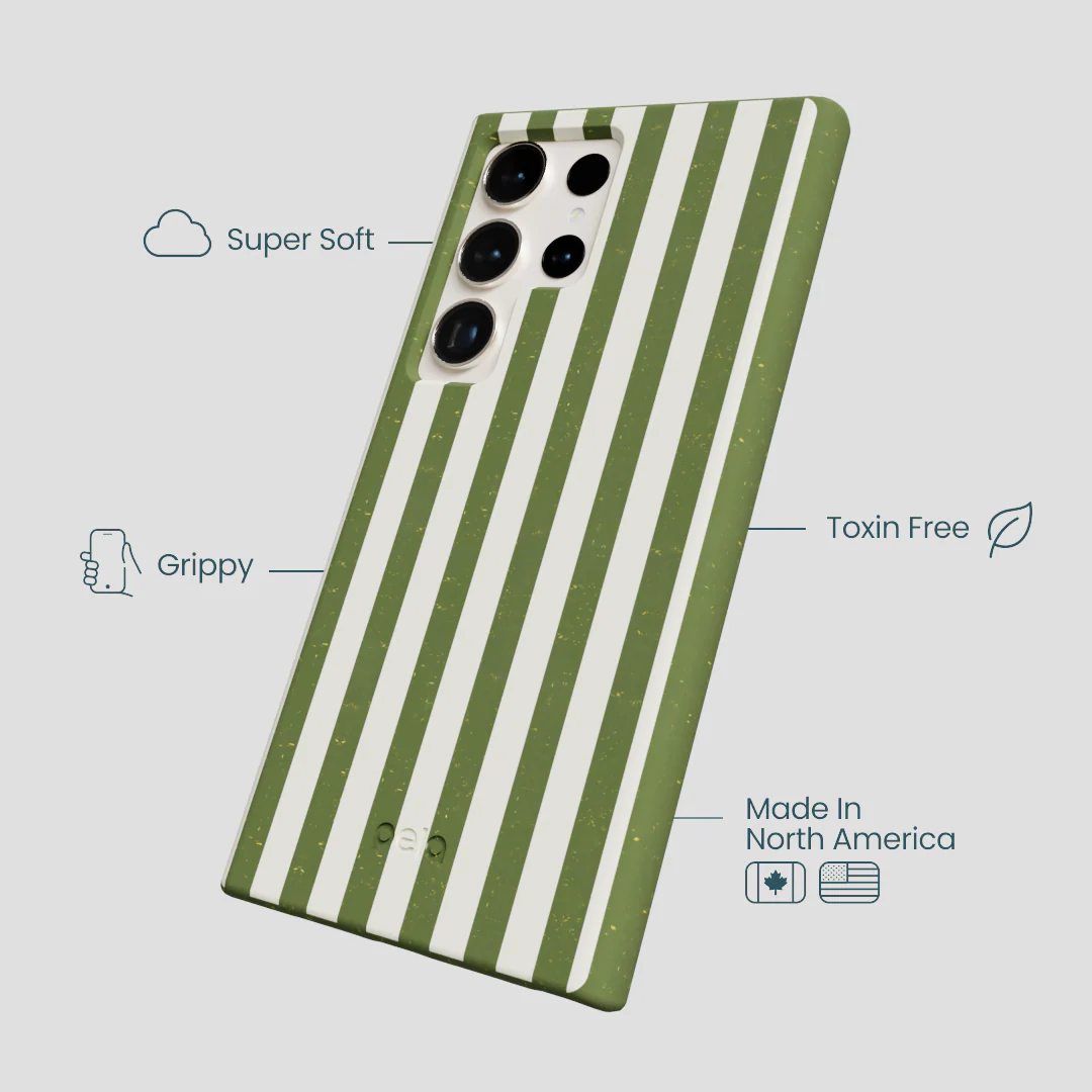 Forest Floor Vanilla Stripes Samsung Galaxy S24 Ultra Case - Image 4