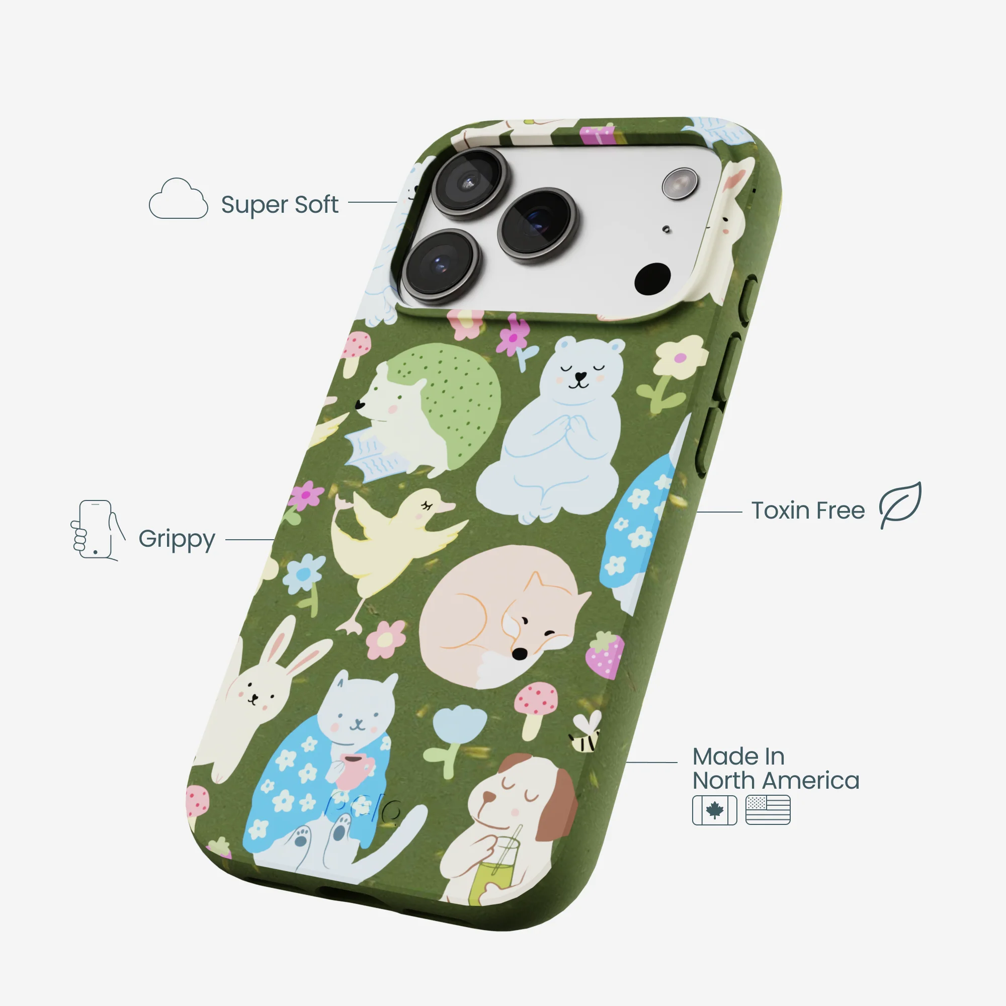 Forest Floor Wellness Creatures iPhone 17 Pro Case - Image 4