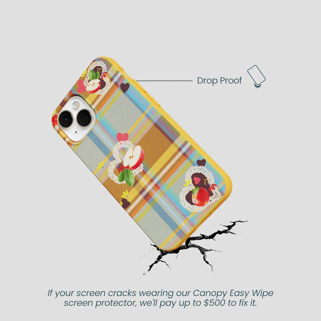 Honey Apple Plaid iPhone 13 Mini Case - Image 5