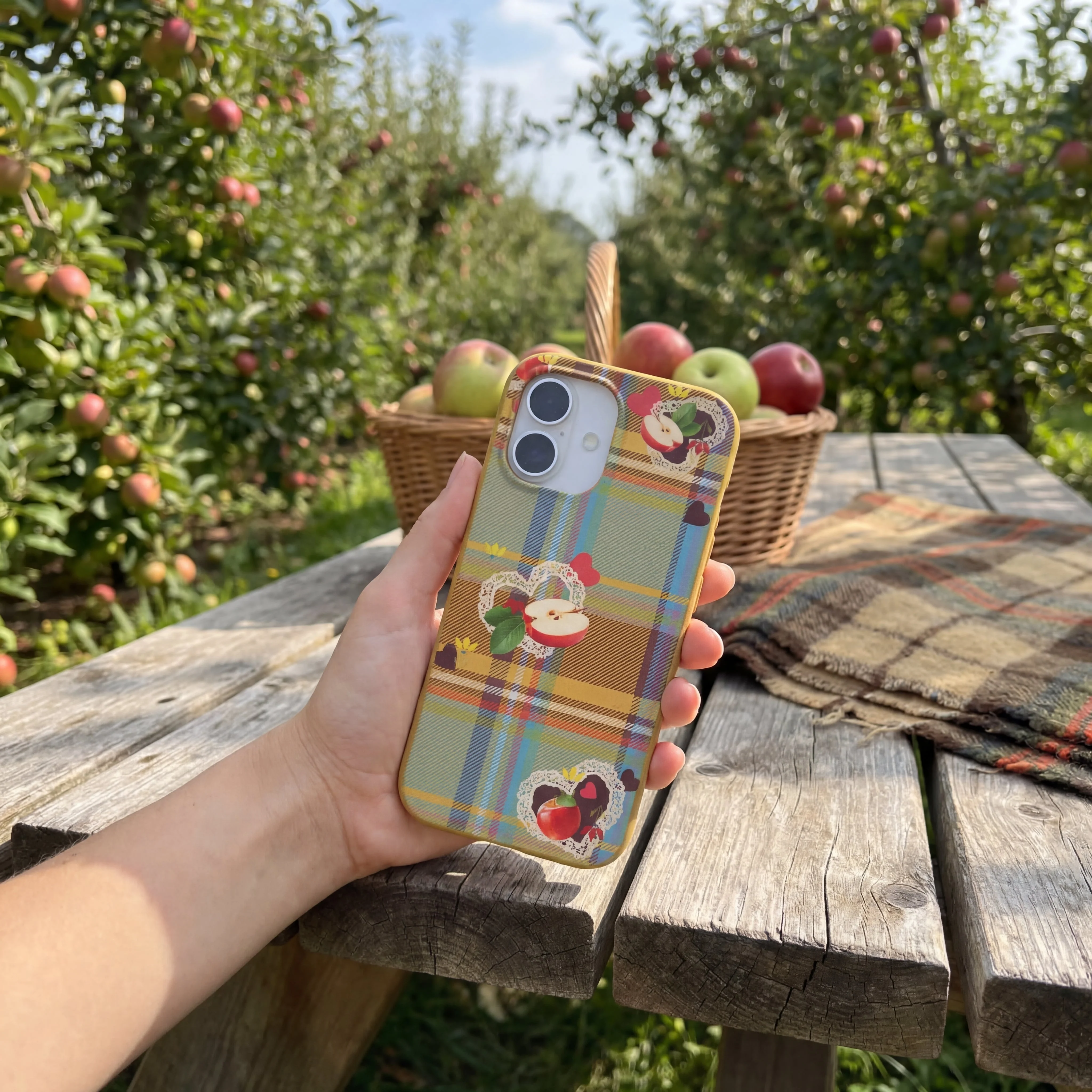 Honey Apple Plaid iPhone 13 Pro Max Case - Image 2