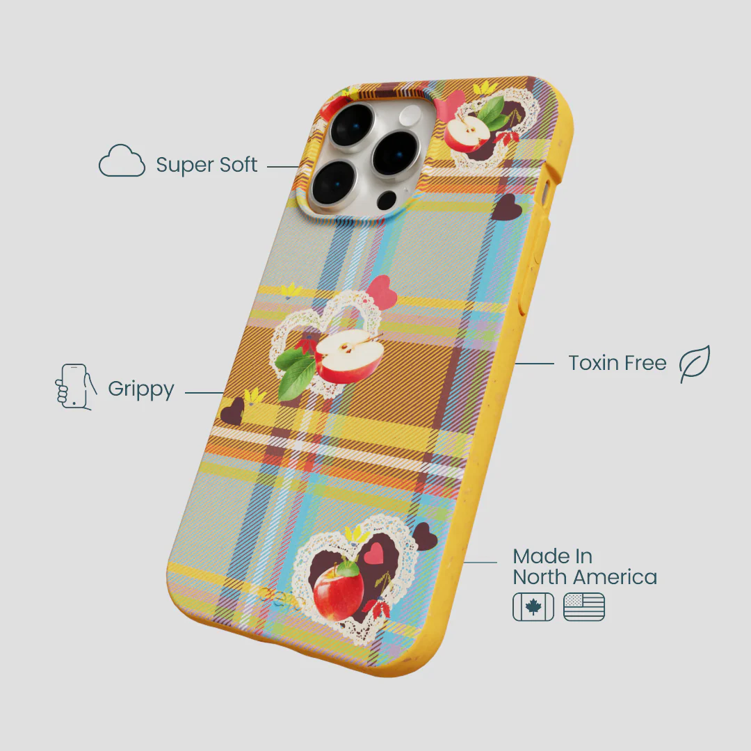Honey Apple Plaid iPhone 14 Pro Max Case - Image 4