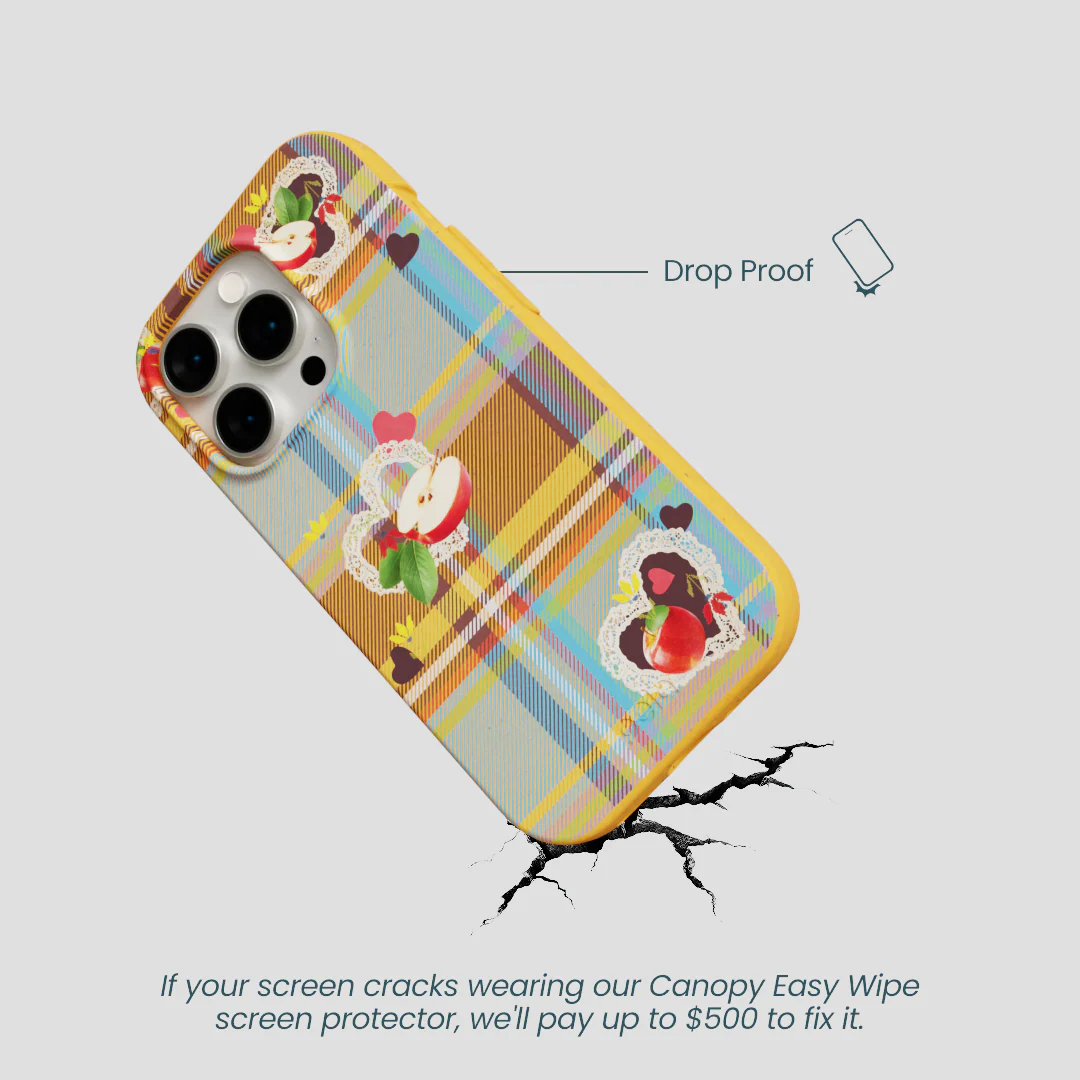 Honey Apple Plaid iPhone 15 Pro Case - Image 5