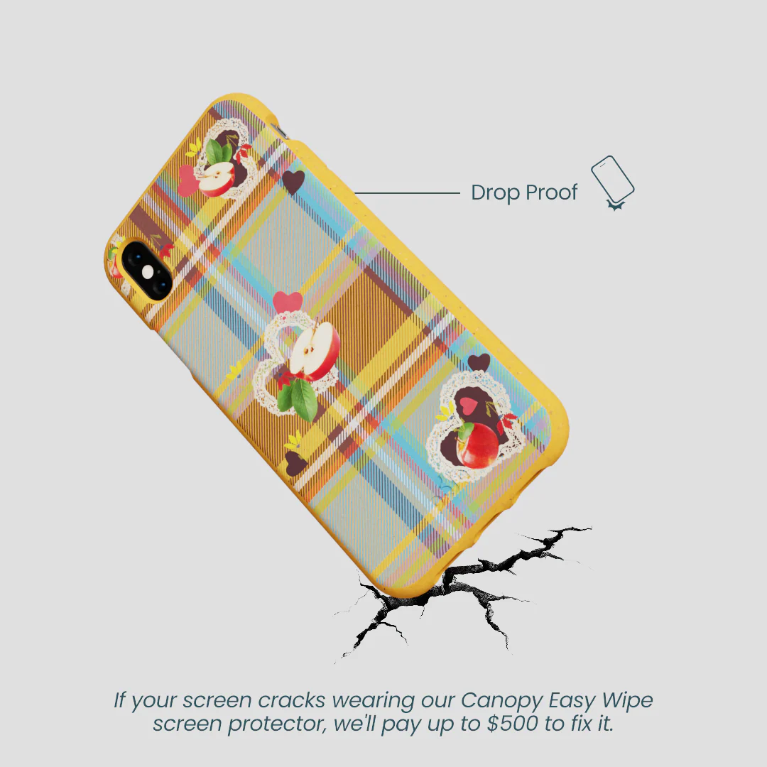 Honey Apple Plaid iPhone XR Case - Image 5