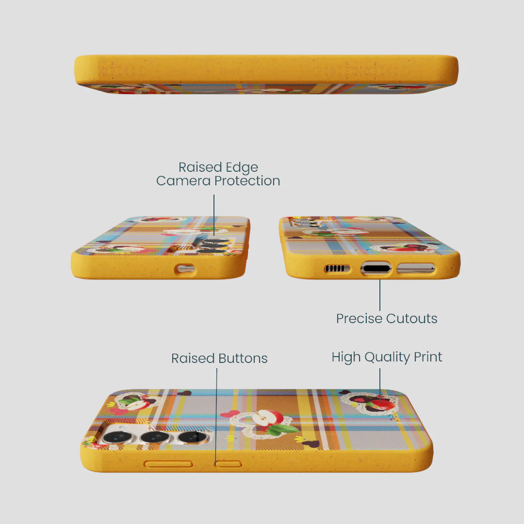 Honey Apple Plaid Samsung Galaxy S24 Case - Image 3