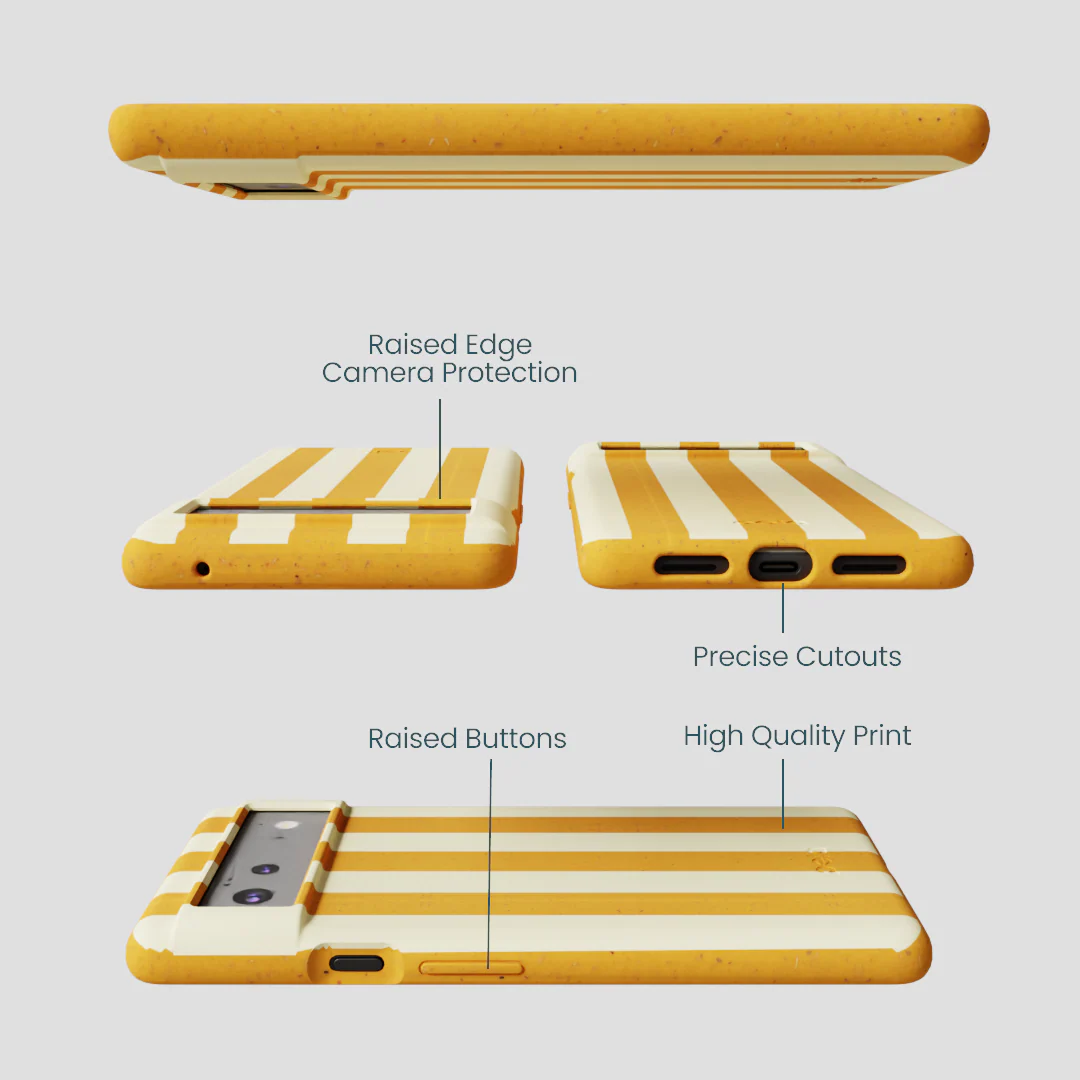 Honey Big Butter Stripes Google Pixel 6 Case - Image 2