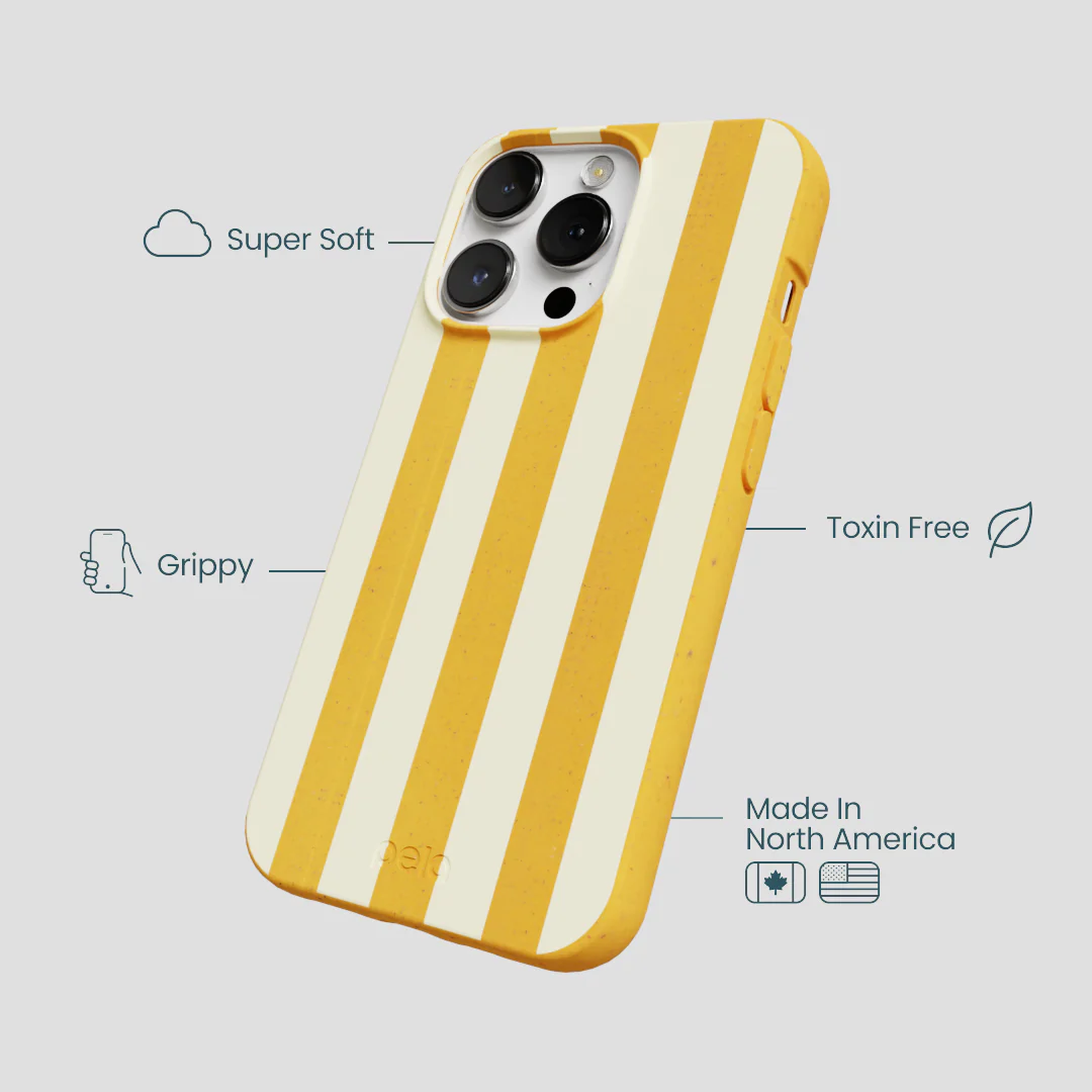 Honey Big Butter Stripes iPhone 13 Pro Max Case - Image 3