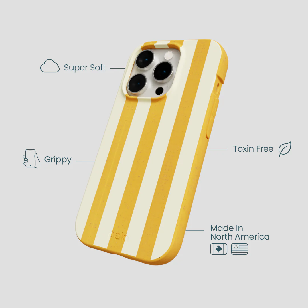 Honey Big Butter Stripes iPhone 15 Pro Case - Image 3