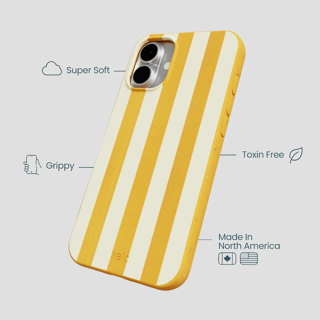 Honey Big Butter Stripes iPhone 16 Plus Case - Image 3