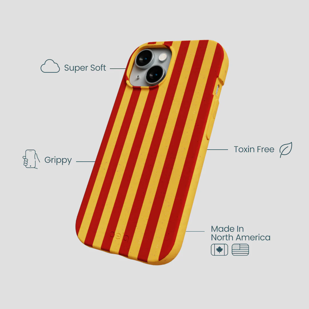 Honey Circus Stripes iPhone 14 Case - Image 3
