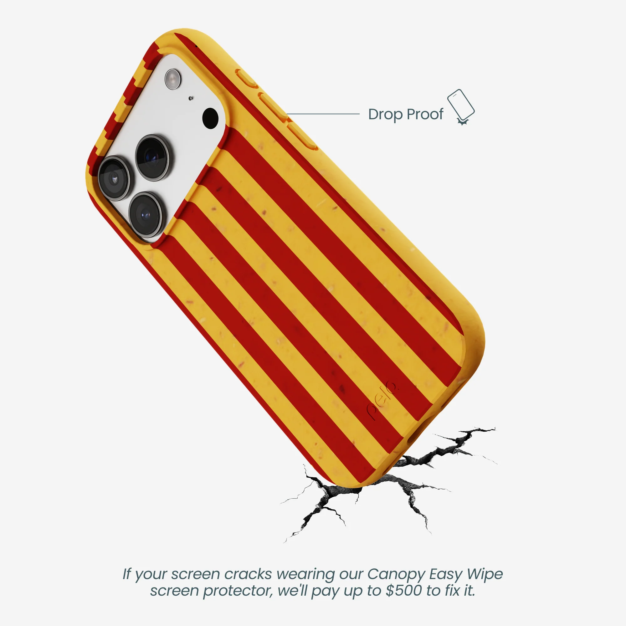 Honey Circus Stripes iPhone 17 Pro Case - Image 4