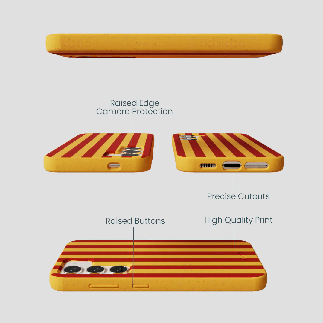 Honey Circus Stripes Samsung Galaxy S24 Case - Image 2