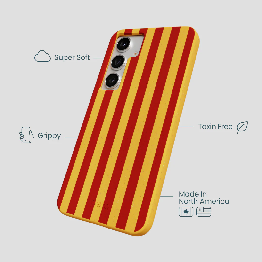 Honey Circus Stripes Samsung Galaxy S25+(Plus) Case - Image 3