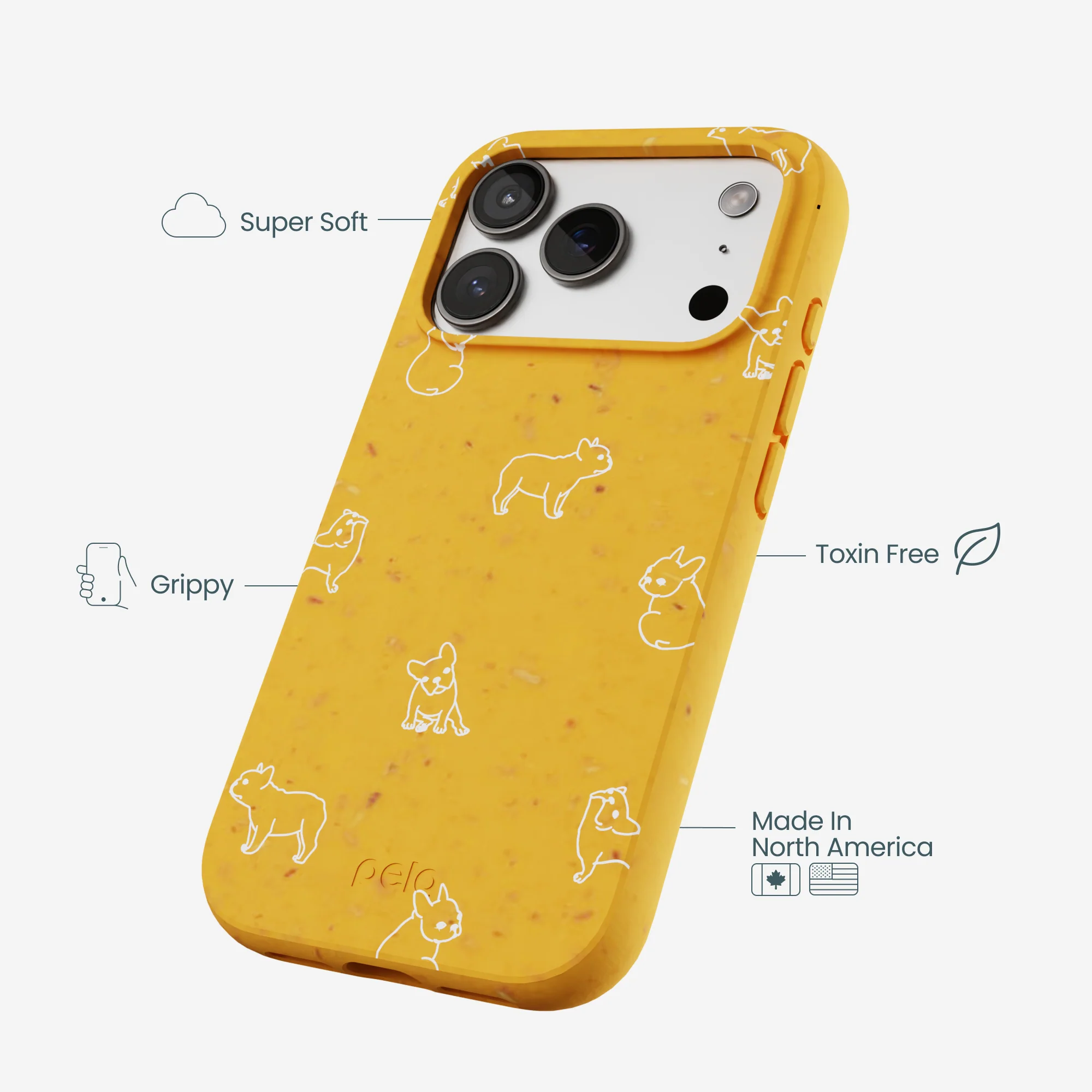 Honey Easy Breezy Frenchie iPhone 17 Pro Case - Image 4