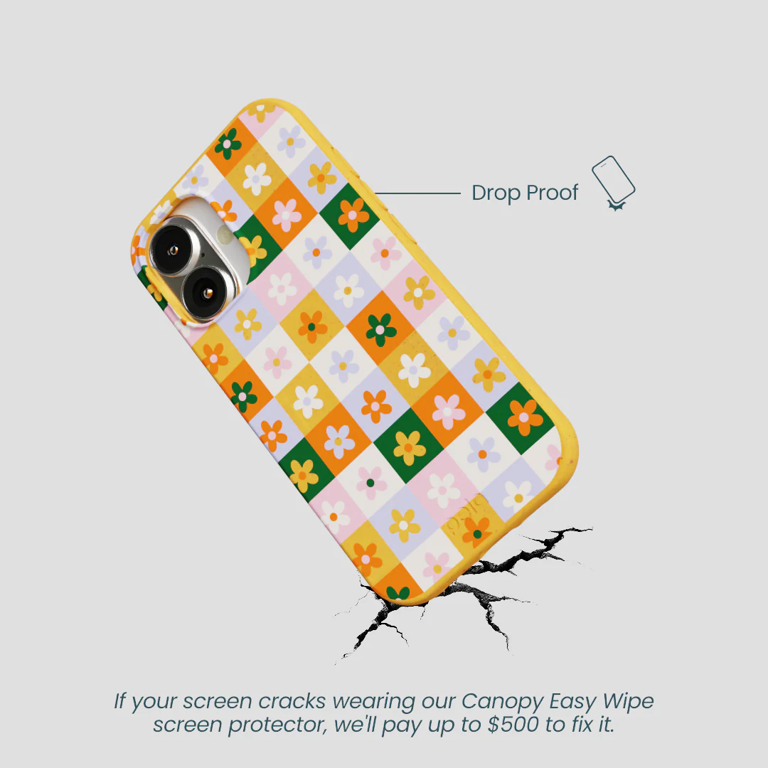 Honey Flower Tiles iPhone 16 Case - Image 5