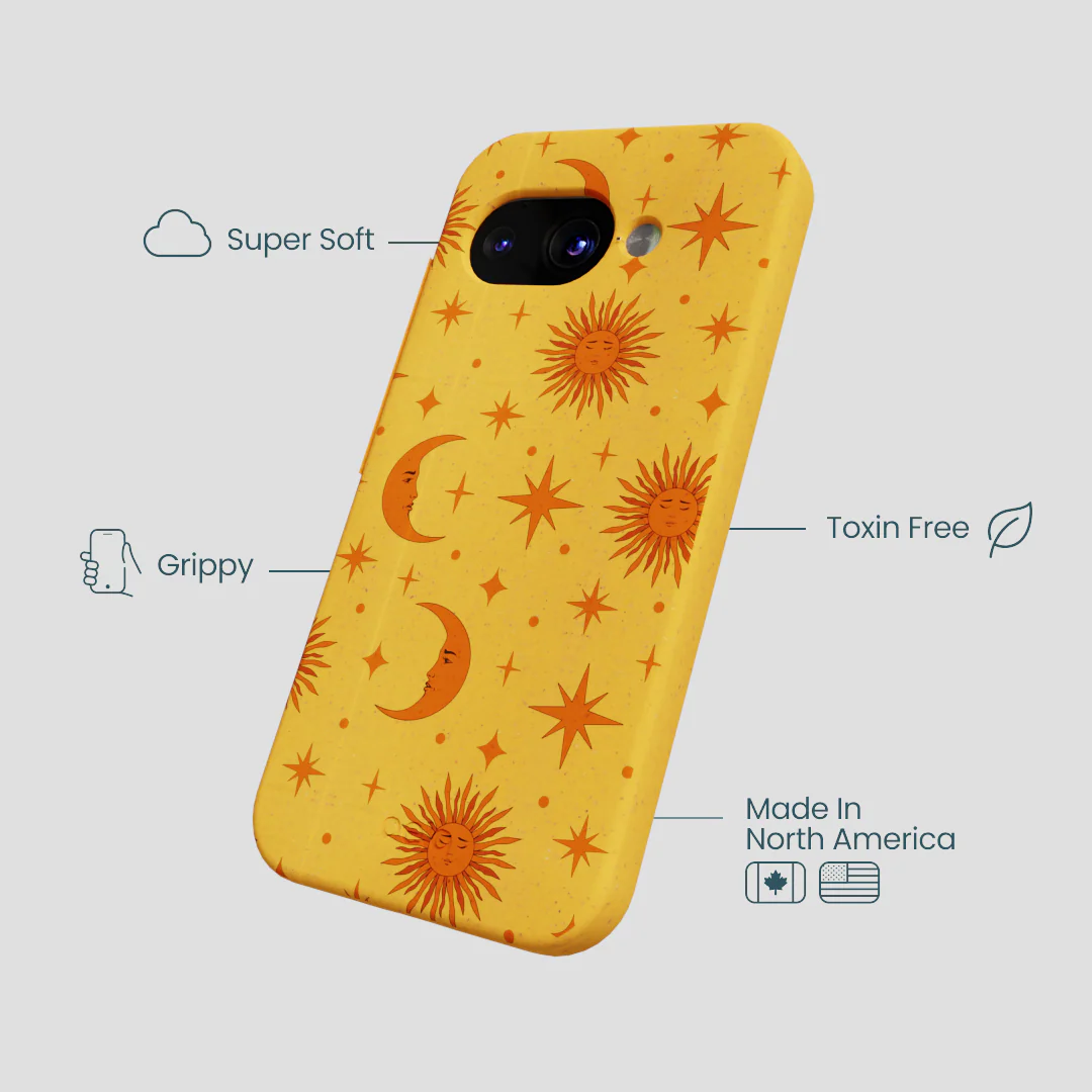 Honey Sun and Moon Google Pixel 9a Case - Image 4