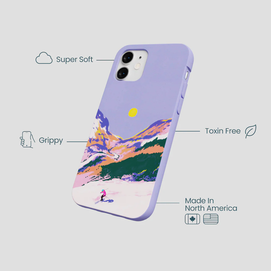 Lavender Alpine Sunset iPhone 12 Mini Case - Image 3