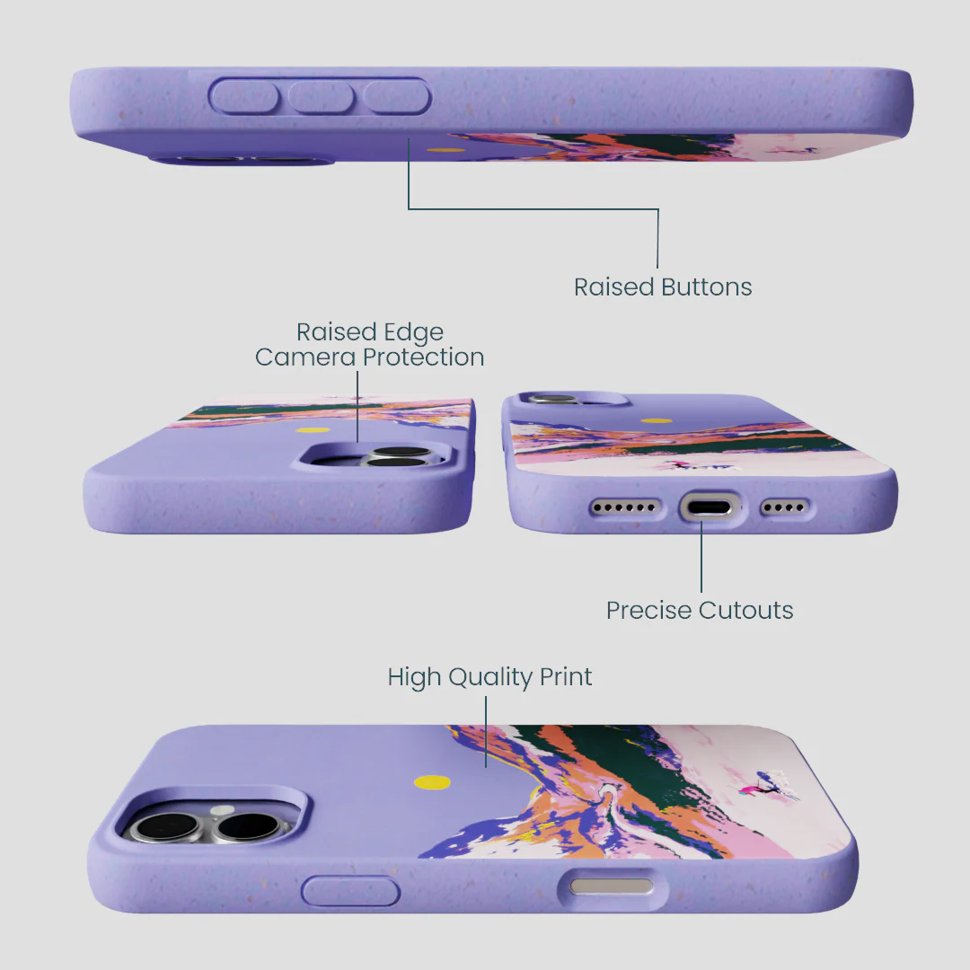 Lavender Alpine Sunset iPhone 16 Plus Case - Image 3