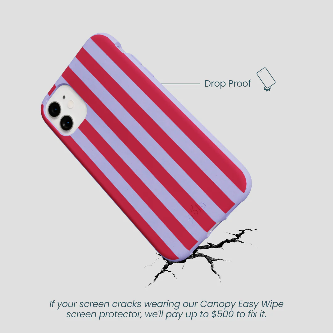 Lavender Berry Stripes iPhone 11 Case - Image 5