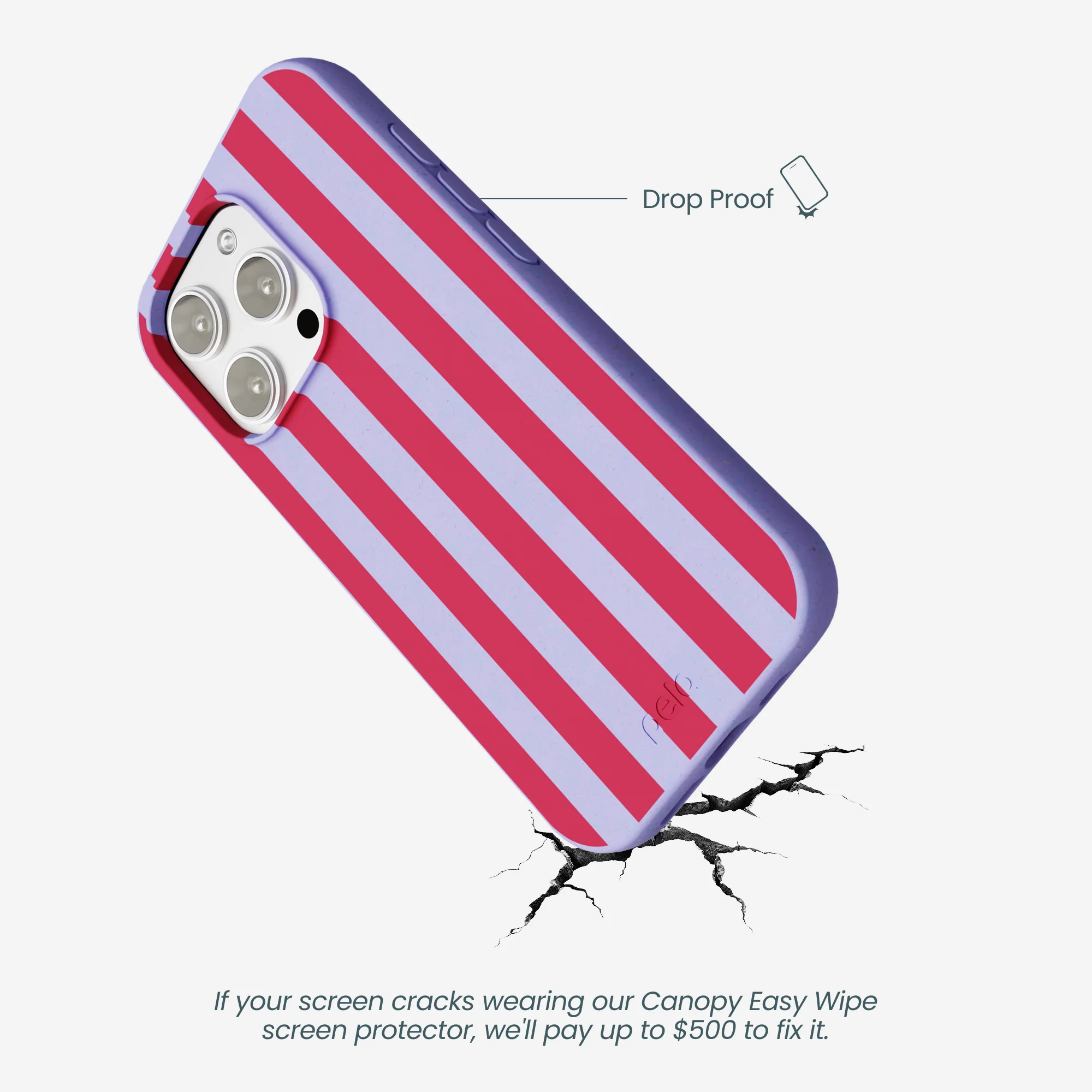 Lavender Berry Stripes iPhone 16 Pro Max Case - Image 5