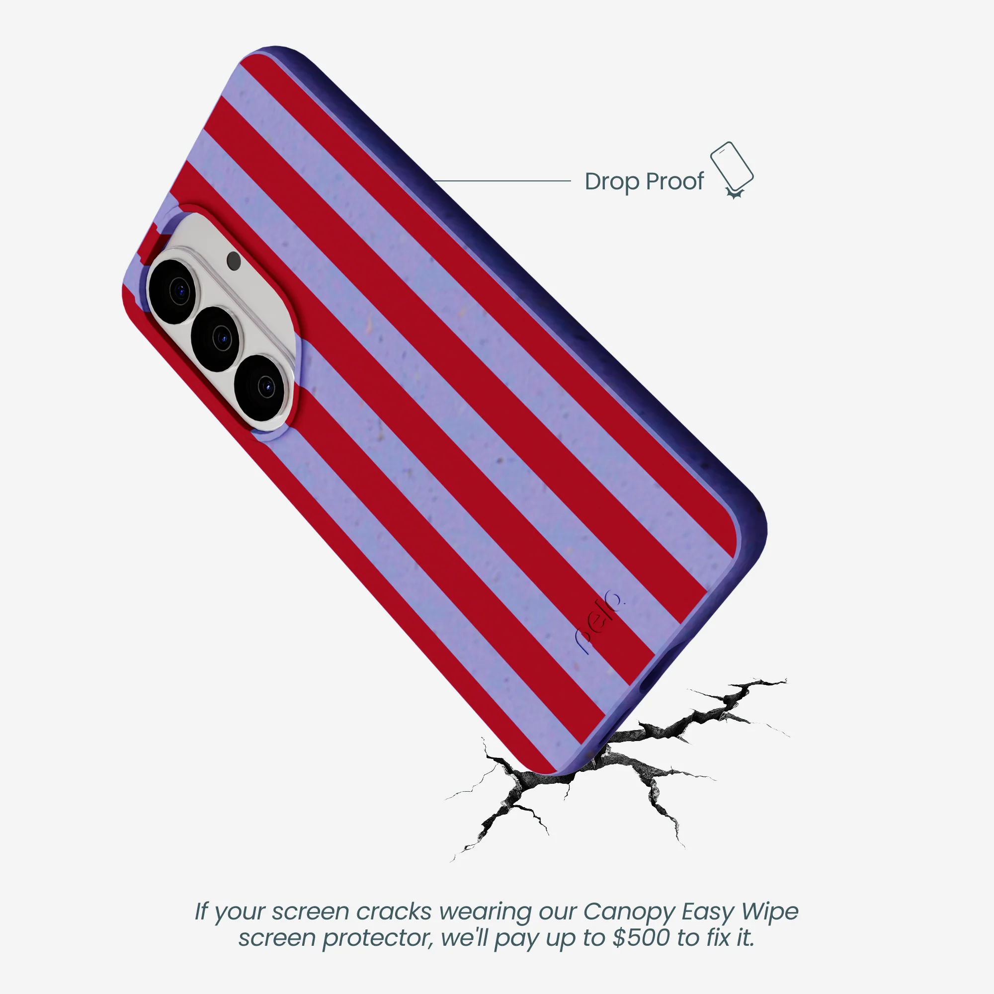 Lavender Berry Stripes Samsung Galaxy S26 Case - Image 4