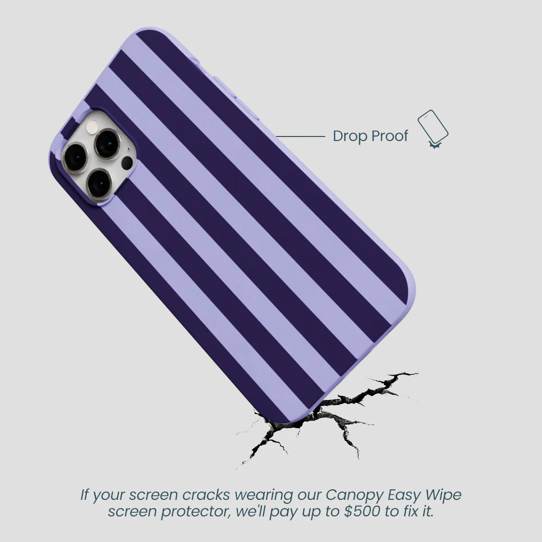 Lavender Big Plum Stripes iPhone 12 Pro Max Case - Image 5