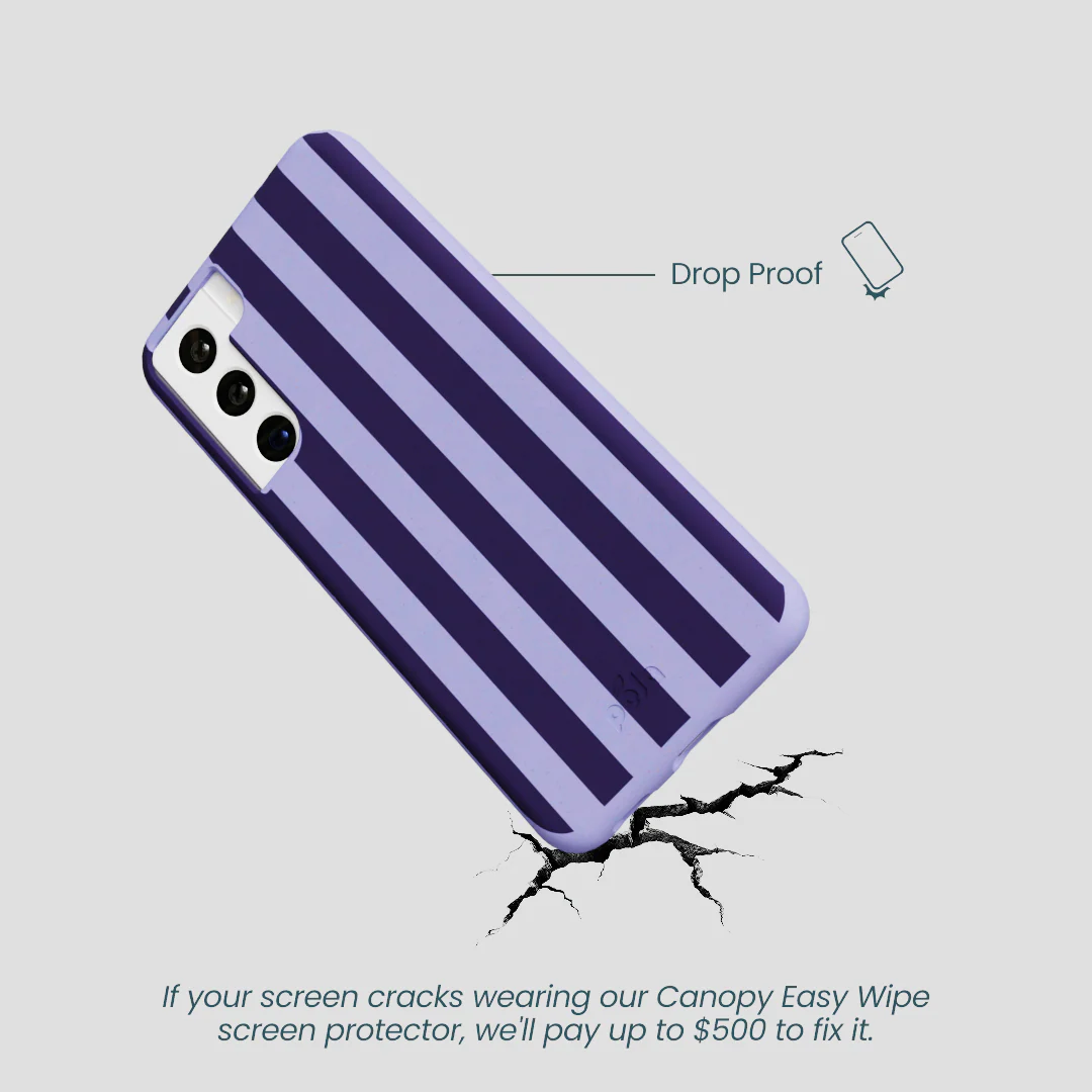 Lavender Big Plum Stripes Samsung Galaxy S22 Case - Image 5
