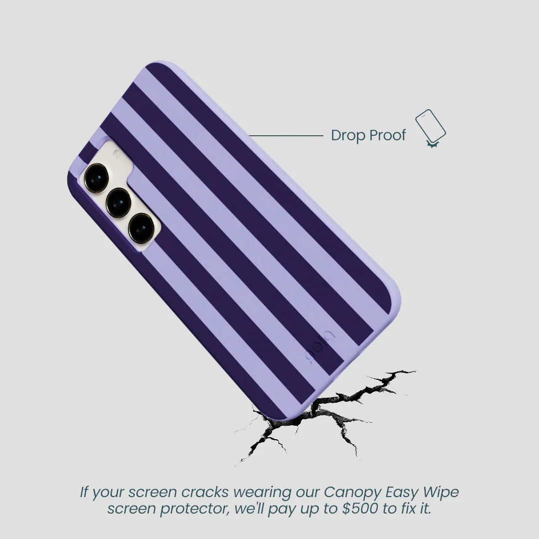 Lavender Big Plum Stripes Samsung Galaxy S24 Case - Image 5