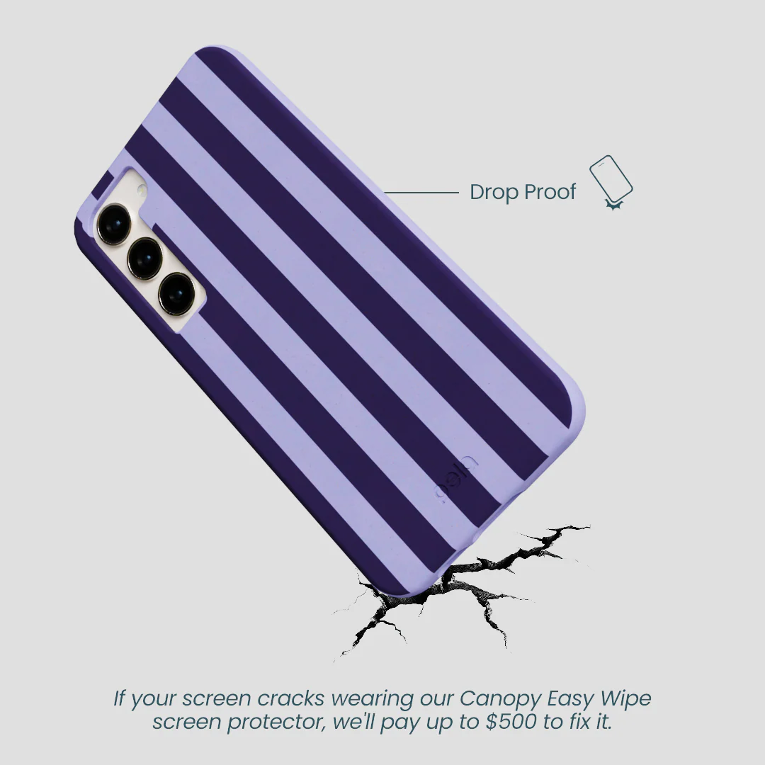 Lavender Big Plum Stripes Samsung Galaxy S24+(Plus) Case - Image 5