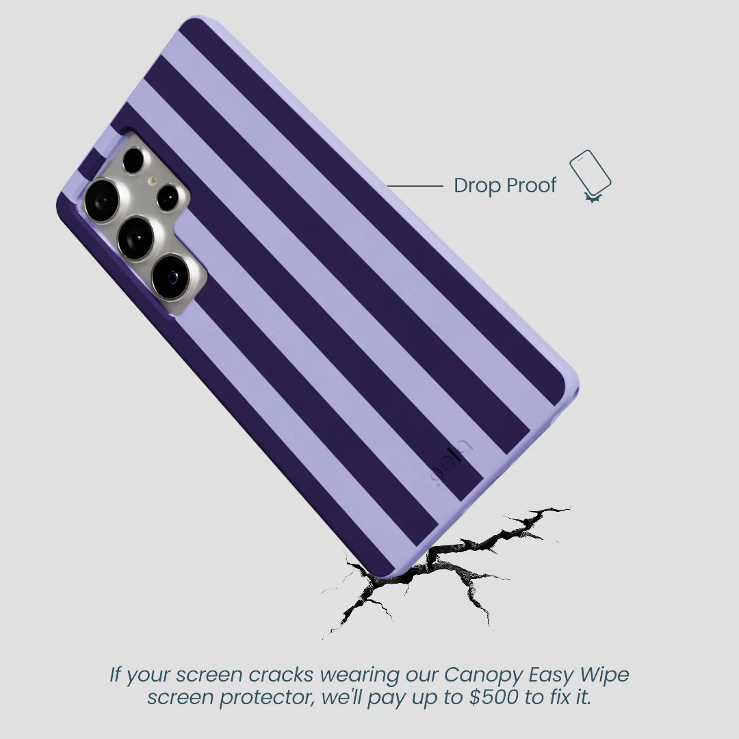 Lavender Big Plum Stripes Samsung Galaxy S25 Ultra Case - Image 5