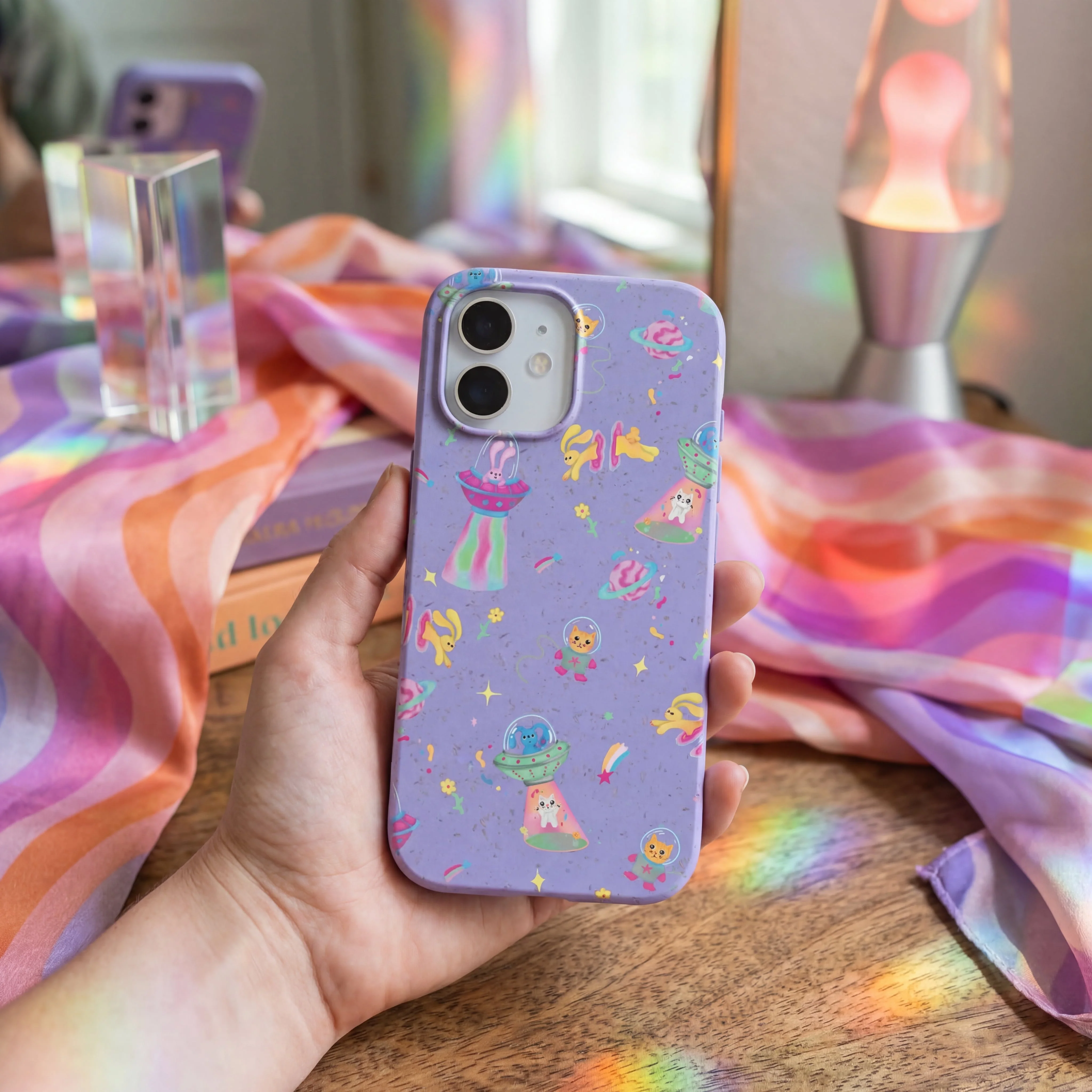 Lavender Bunny and Beyond iPhone 14 Plus Case - Image 2
