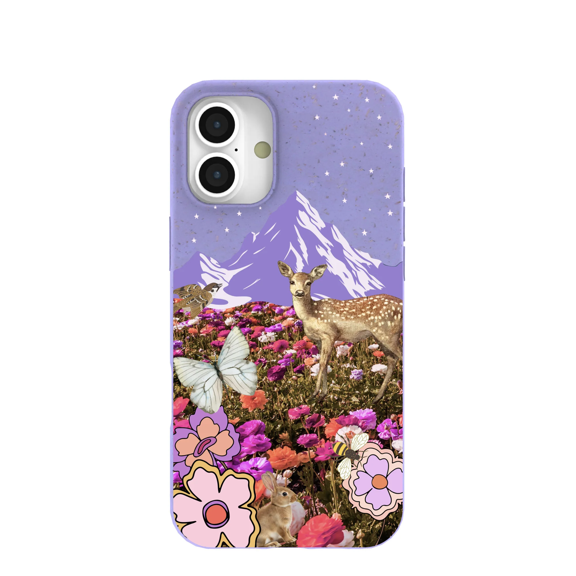 Lavender Deer Meadow iPhone 16 Plus Case