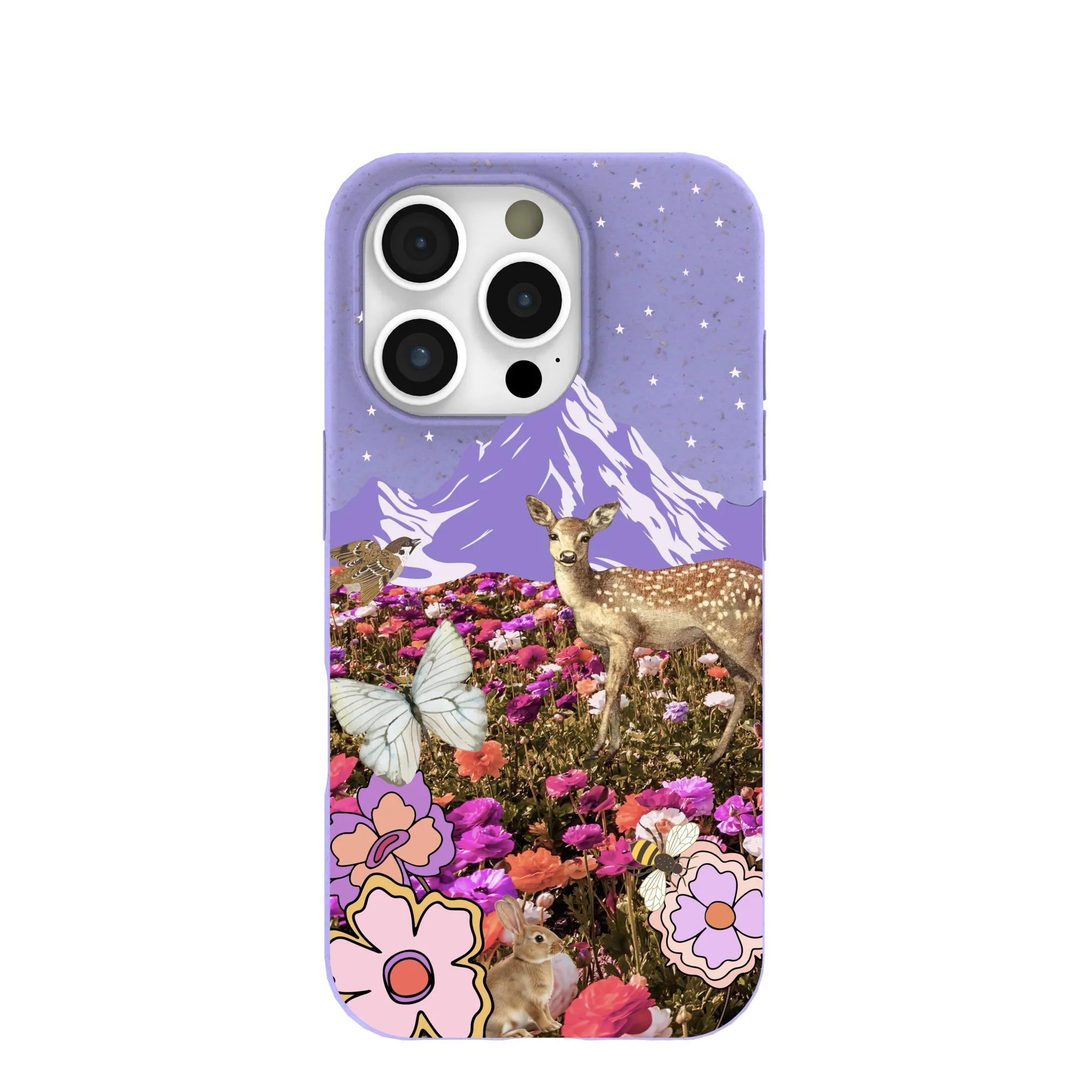 Lavender Deer Meadow iPhone 16 Pro Case