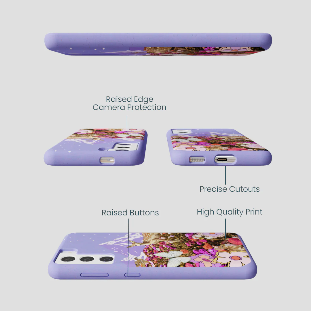 Lavender Deer Meadow Samsung Galaxy S22 Case - Image 3